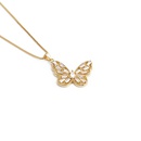 fashion golden butterfly copper inlaid zircon necklacepicture24