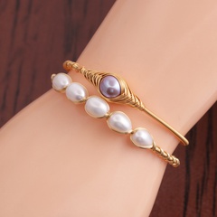 simple fashion purple 14K gold winding elastic bracelet