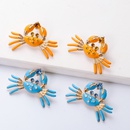 retro oil dripping crab diamond alloy earrings wholesalepicture16
