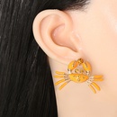 retro oil dripping crab diamond alloy earrings wholesalepicture19
