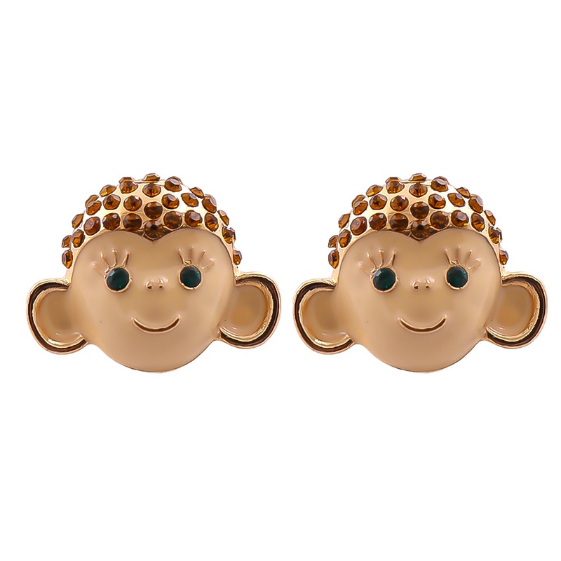 Fashion Retro Monkey Epoxy Animal Earrings Wholesale