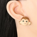 Fashion Retro Monkey Epoxy Animal Earrings Wholesalepicture10