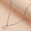 Korean simple natural stone heartshaped pendent necklacepicture12