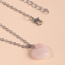 Korean simple natural stone heartshaped pendent necklacepicture14