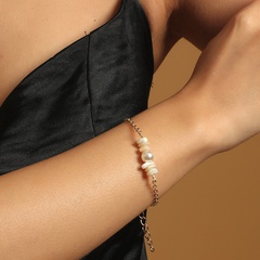 Bohemian simple creative pearl natural gravel bracelet