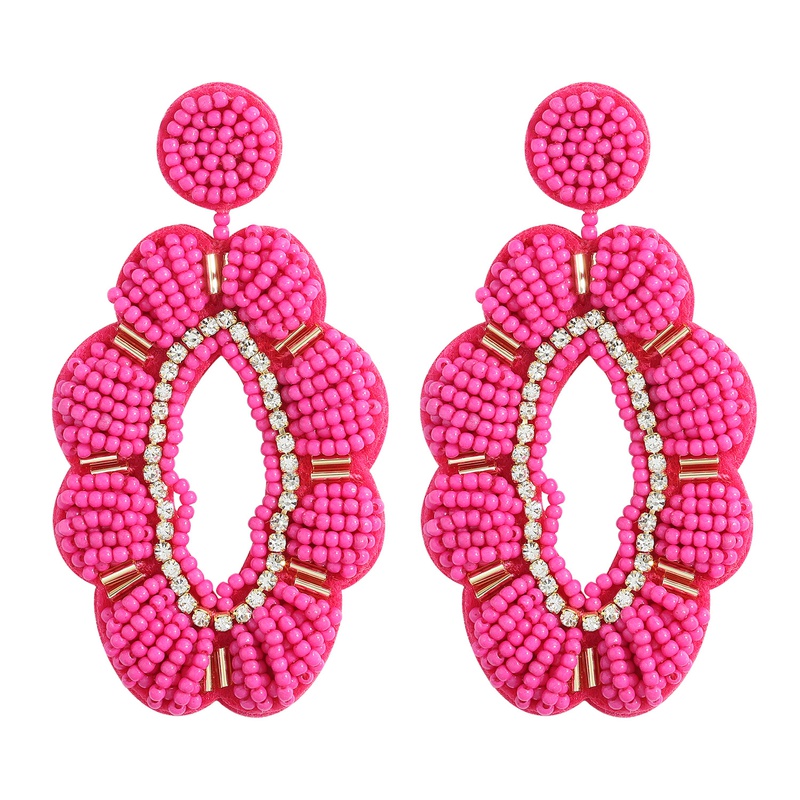 ethnic style niche exaggerated oval earrings