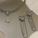 hiphop geometric thick chain heart necklace earrings setpicture11
