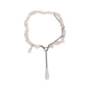 fashion water drop pearl pendant peach pollen stone necklacepicture15