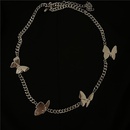 fashion geometric threedimensional butterfly titanium steel necklacepicture13