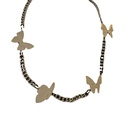 fashion geometric threedimensional butterfly titanium steel necklacepicture14