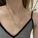 fashion multilayer square thick chain OT buckle necklacepicture11