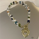 fashion heart pendent glass beaded necklacepicture16
