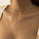 Retro long tassel star rhinestone necklacepicture17