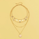 fashion copper sequins star bead chain alloy pendant necklacepicture14