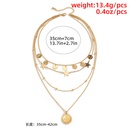 fashion copper sequins star bead chain alloy pendant necklacepicture16