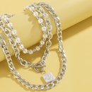 fashion retro pearl OT buckle alloy multilayer beaded necklacepicture14