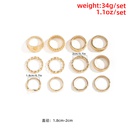 Retro Twist Hollow Alloy Ring Set Wholesalepicture16