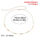 Simple singlelayer thin geometric disc waist chainpicture16