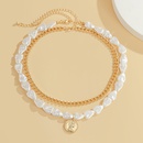 Baroque shaped pearl alloy pendant twopiece set necklacepicture14