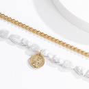 Baroque shaped pearl alloy pendant twopiece set necklacepicture15
