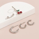 Retro simple fashion red microinlaid cherry earringspicture19