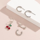 Retro simple fashion red microinlaid cherry earringspicture18