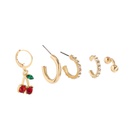 Retro simple fashion red microinlaid cherry earringspicture16