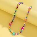 simple star handmade beaded soft pottery smiley face necklacepicture14
