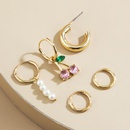 retro simple imitation pearl diamond stud earrings setpicture11
