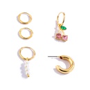 retro simple imitation pearl diamond stud earrings setpicture14