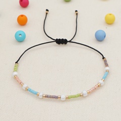 Simple Ethnic Style Rice Beads Hand-woven Color Beaded Small Bracelet