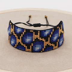 ethnic style leopard beaded hand-woven irregular rice bead bracelet