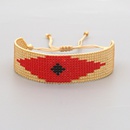 ethnic style lucky eyes beaded rice bead woven heart braceletpicture8