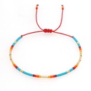 Petit bracelet de perles de riz de style ethnique simple tiss  la main de couleur arcencielpicture15