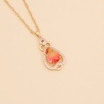 fashion full diamond gradient glass pendent copper necklacepicture15