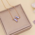 fashion simple multicolor gradient butterfly necklacepicture26