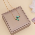 fashion simple multicolor gradient butterfly necklacepicture27
