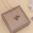 fashion simple multicolor gradient butterfly necklacepicture28