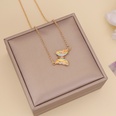 fashion simple multicolor gradient butterfly necklacepicture29