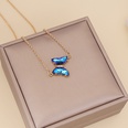 fashion simple multicolor gradient butterfly necklacepicture30
