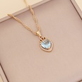fashion multicolor full diamond heart necklacepicture15