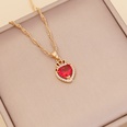 fashion multicolor full diamond heart necklacepicture17