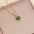 fashion multicolor full diamond heart necklacepicture18