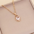 fashion multicolor full diamond heart necklacepicture19