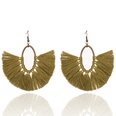 Bohemian retro color oval tassel alloy earrings wholesalepicture23