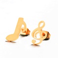 creative personality asymmetrical note alloy earrings wholesalepicture17