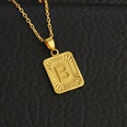 fashion gold medal square letter necklace wholesalepicture44