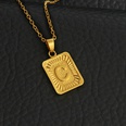 fashion gold medal square letter necklace wholesalepicture45