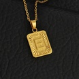 fashion gold medal square letter necklace wholesalepicture47