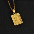fashion gold medal square letter necklace wholesalepicture49